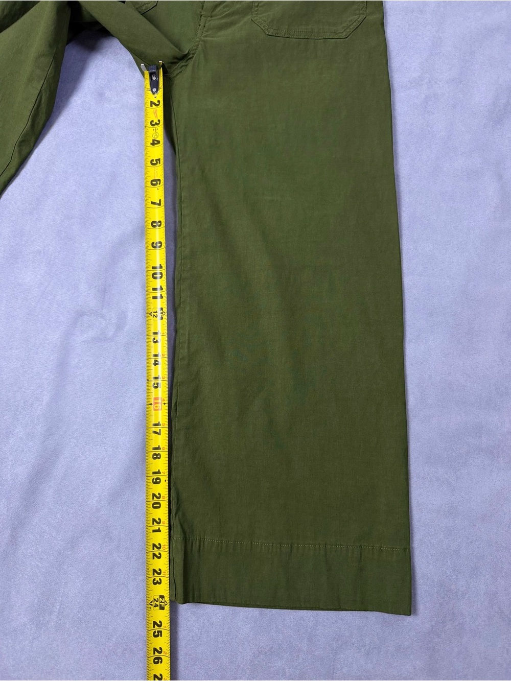 Maeve The Colette Women’s Olive Cropped Wide Leg Pants - Picture 7 of 8